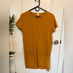 J. Crew Mustard Short Sleeve DRESS t-shirt style